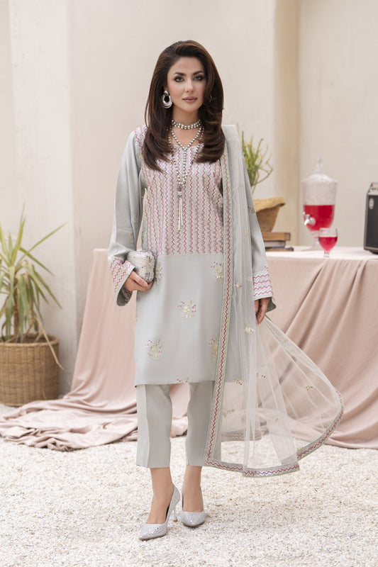 Zareen by Gul Warun 3pc Viscose Embroidered Suit – ZGW4