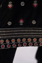 Makhmal by Gul Warun Black 3pc Velvet Embroidered Suit MBG1