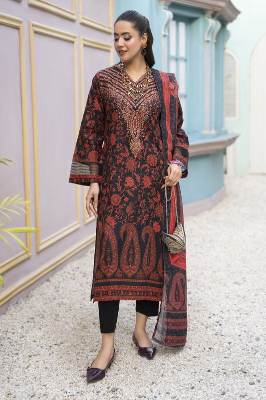 ZAIWA EMBROIDERED LAWN 3PC READY TO WEAR SUIT ZWL26
