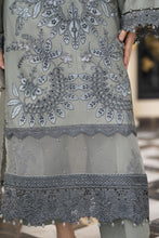 Arwah Aureen AA5 Grey 3pc Boring Embroidered Cotton Long Suit