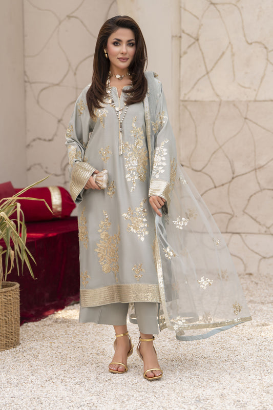 Zareen by Gul Warun 3pc Viscose Embroidered Suit – ZGW6