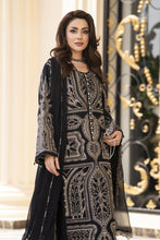 Arwah Aureen AA10 3pc Black Cutwork Luxury Embroidered Cotton Suit