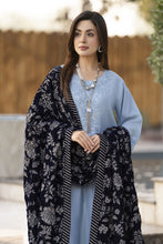 Luxury Embroidered Velvet Shawl for Women – Deep Zinc VS7