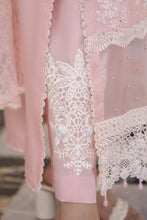 Arwah Aureen AA6 3pc Pink Boring Embroidered Cotton Suit with Net Dupatta