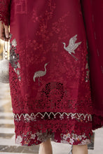 Arwah Aureen AA8 3pc Maroon Embroidered Cotton Long Suit with Chiffon Dupatta