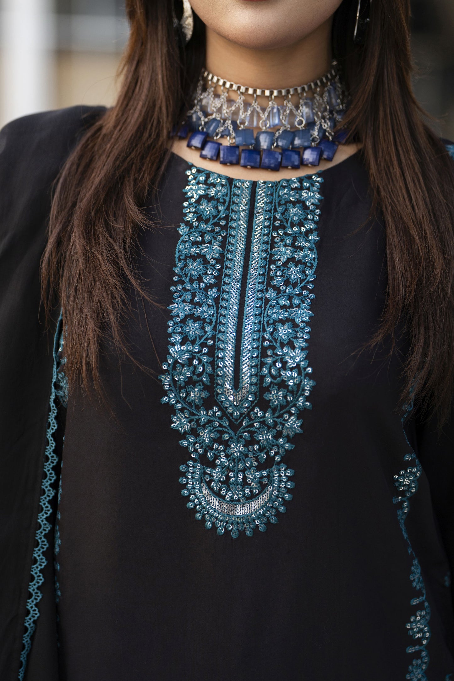 Glow by Hemline – 3PC Raw Silk Embroidered Ready to Wear Suit Glow7