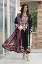Zaiwa 3pc Khaddar Embroidered Long Shirt Suit with Printed Shawl ZWL14