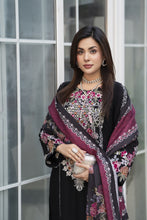 Zaiwa 3pc Khaddar Embroidered Long Shirt Suit with Printed Shawl ZWL14