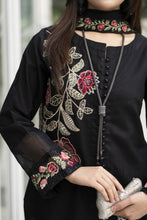 Zaiwa 3pc Khaddar Embroidered Long Shirt Suit with Chiffon Dupatta ZWL15