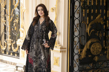 Arwah Aureen AA7 3pc Black Embroidered Suit with Chiffon Diamante Dupatta