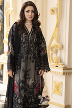 Arwah Aureen AA7 3pc Black Embroidered Suit with Chiffon Diamante Dupatta