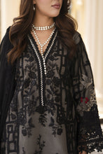 Arwah Aureen AA7 3pc Black Embroidered Suit with Chiffon Diamante Dupatta