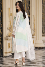 Arwah Aureen AA4 3pc White Embroidered Cotton Suit with Organza Dupatta