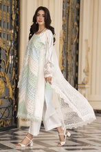 Arwah Aureen AA4 3pc White Embroidered Cotton Suit with Organza Dupatta