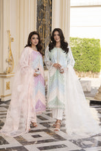 Arwah Aureen AA4 3pc White Embroidered Cotton Suit with Organza Dupatta