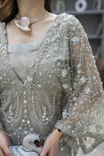 Starstruck by Ain – Silver Net Embroidered 2pc Dress with Shimmer Inner SBA7