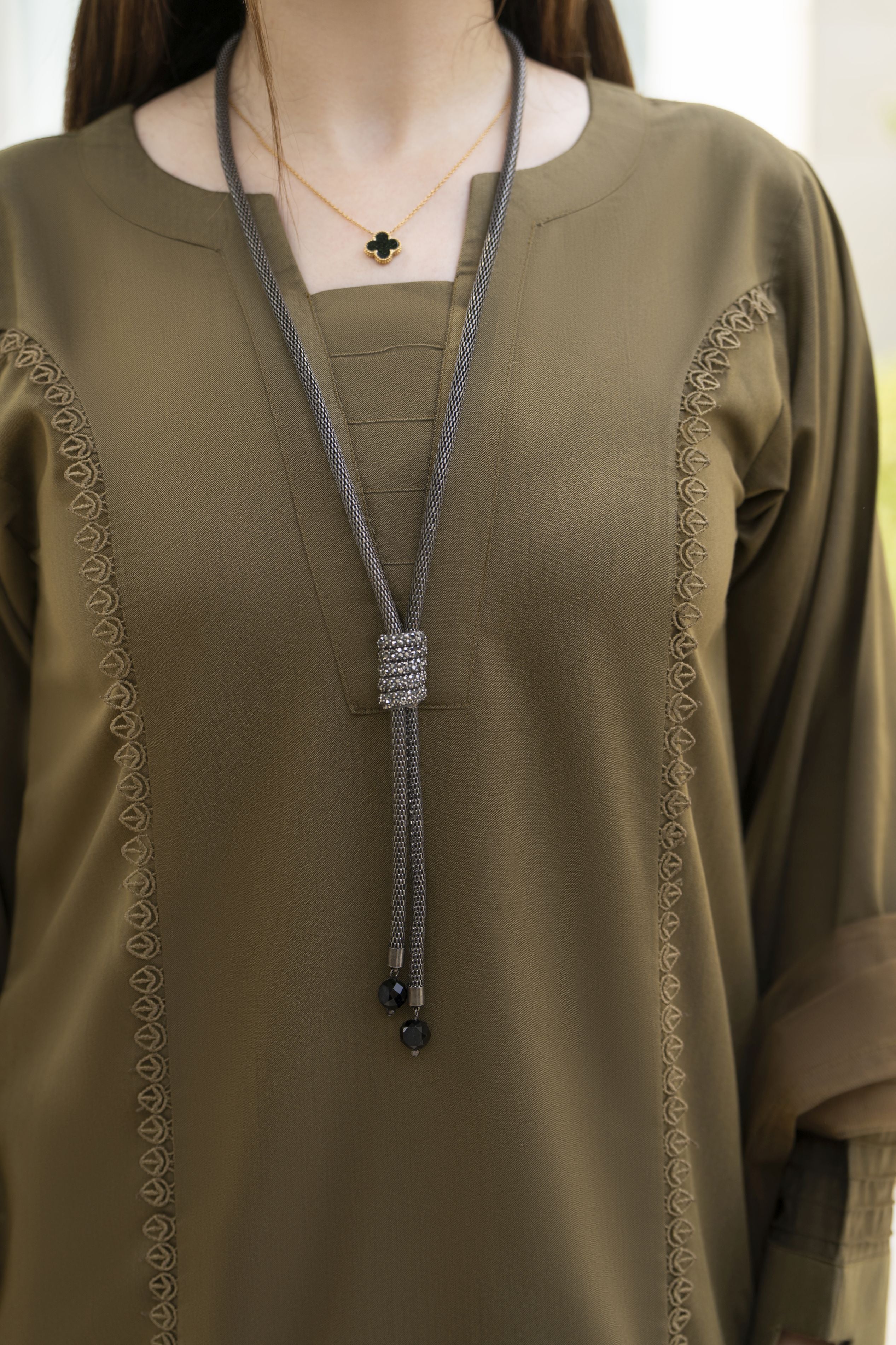 Aabpara Simply Warm Winter Linen 3pc Ready to Wear with Dyed Net Dupatta SWA2