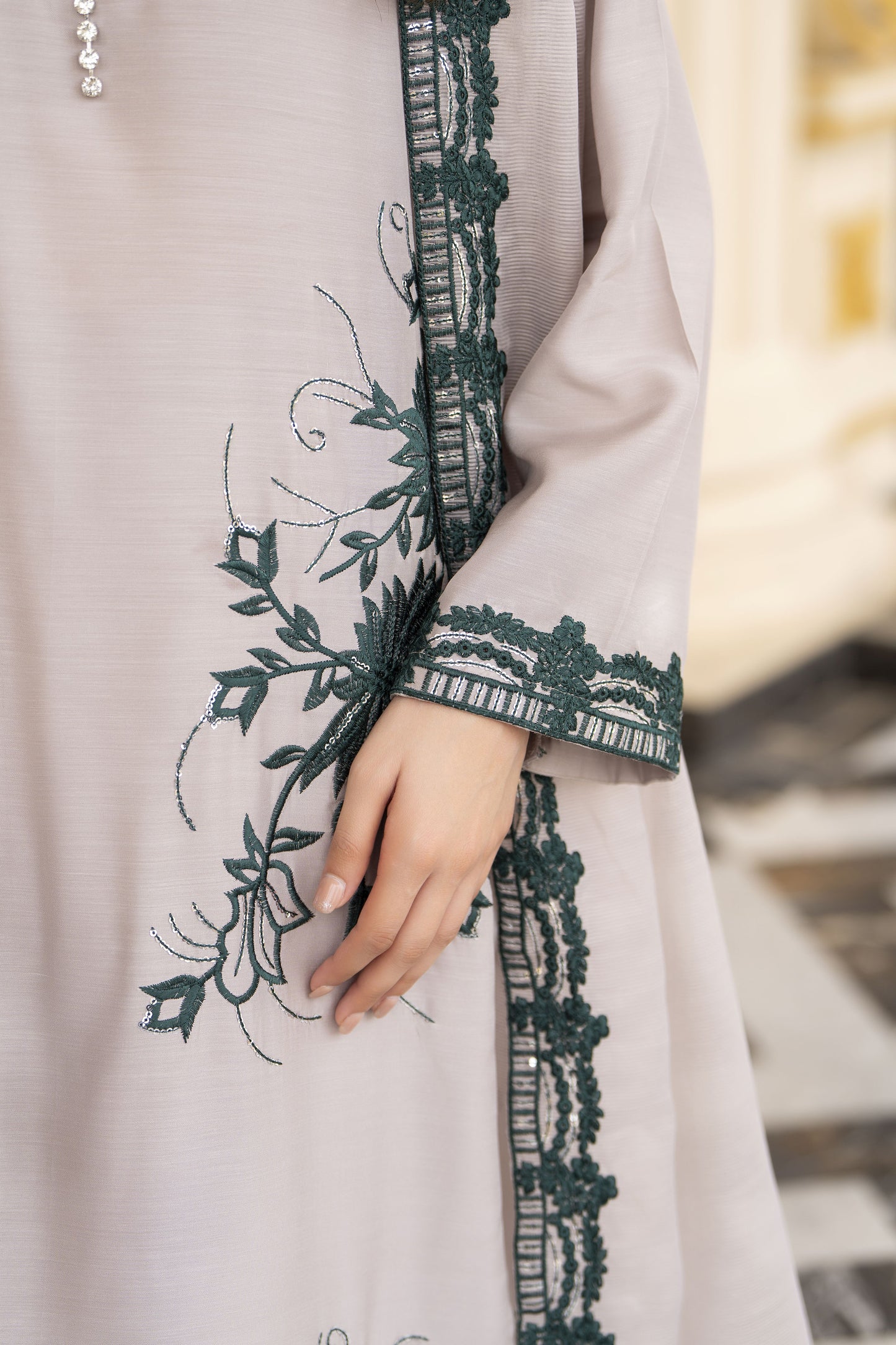Threads of Love by Hemline – TOL6 Embroidered Viscose Mother Daughter Matching Dress