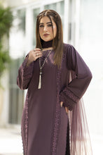 Aabpara Simply Warm Winter Linen 3pc Ready to Wear with Dyed Net Dupatta SWA3