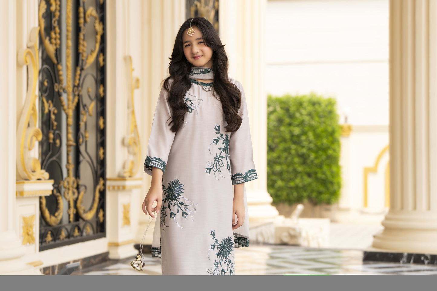 Threads of Love by Hemline – TOL6 Embroidered Viscose Mother Daughter Matching Dress
