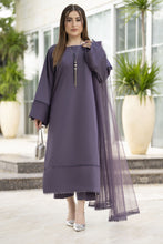 Aabpara Simply Warm Winter Linen 3pc Ready to Wear with Dyed Net Dupatta SWA4