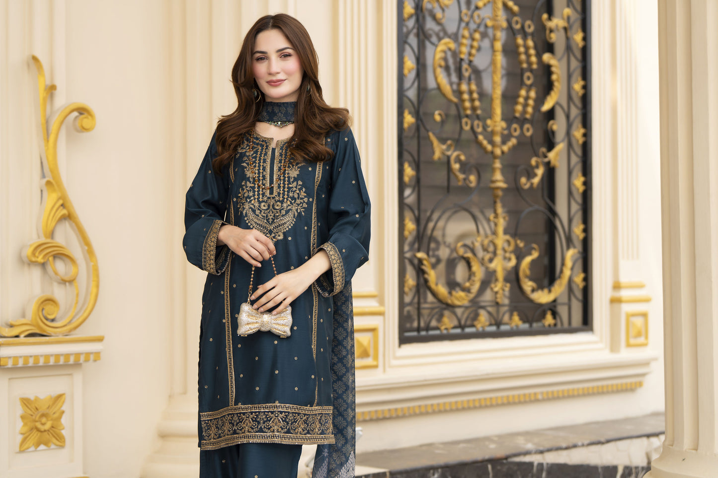 Threads of Love by Hemline – TOL5 Embroidered Viscose Mother Daughter Matching Dress