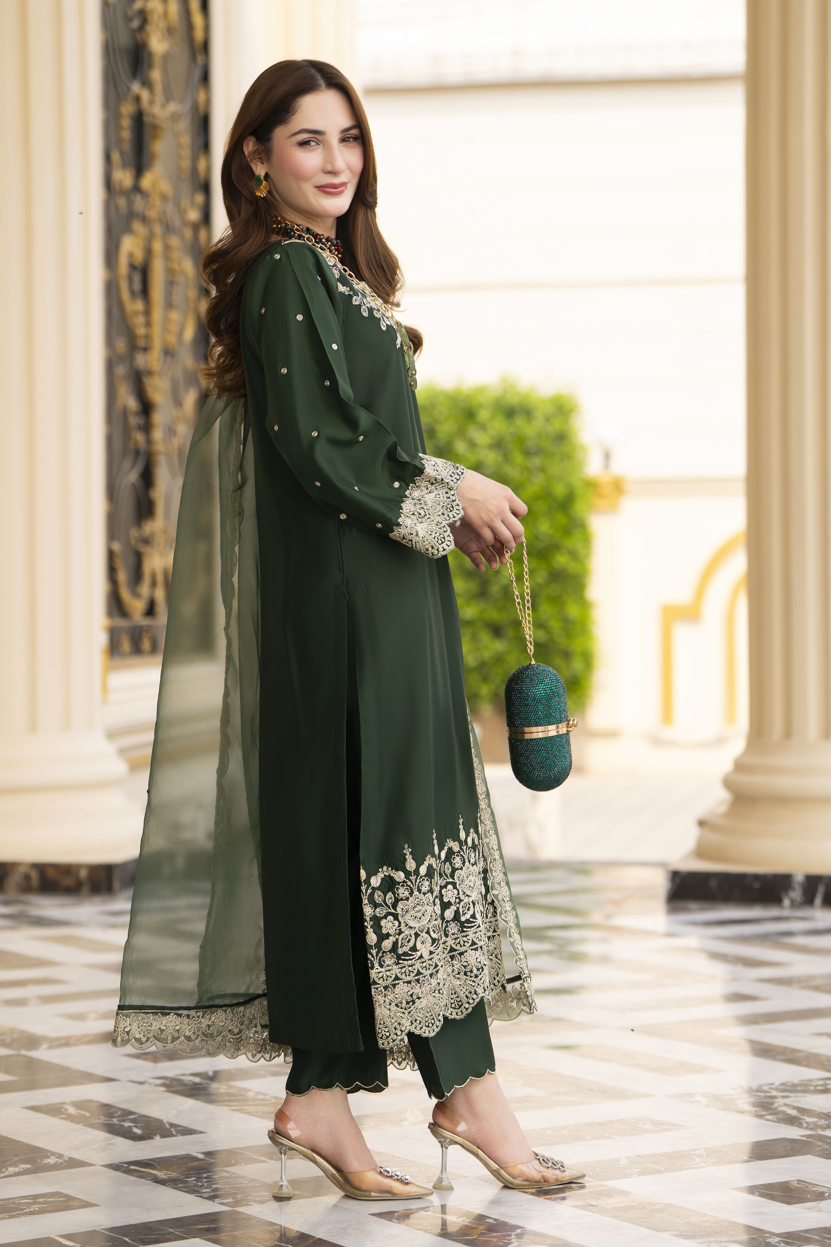 Threads of Love by Hemline – TOL1 Embroidered Viscose Mother Daughter Matching Dress