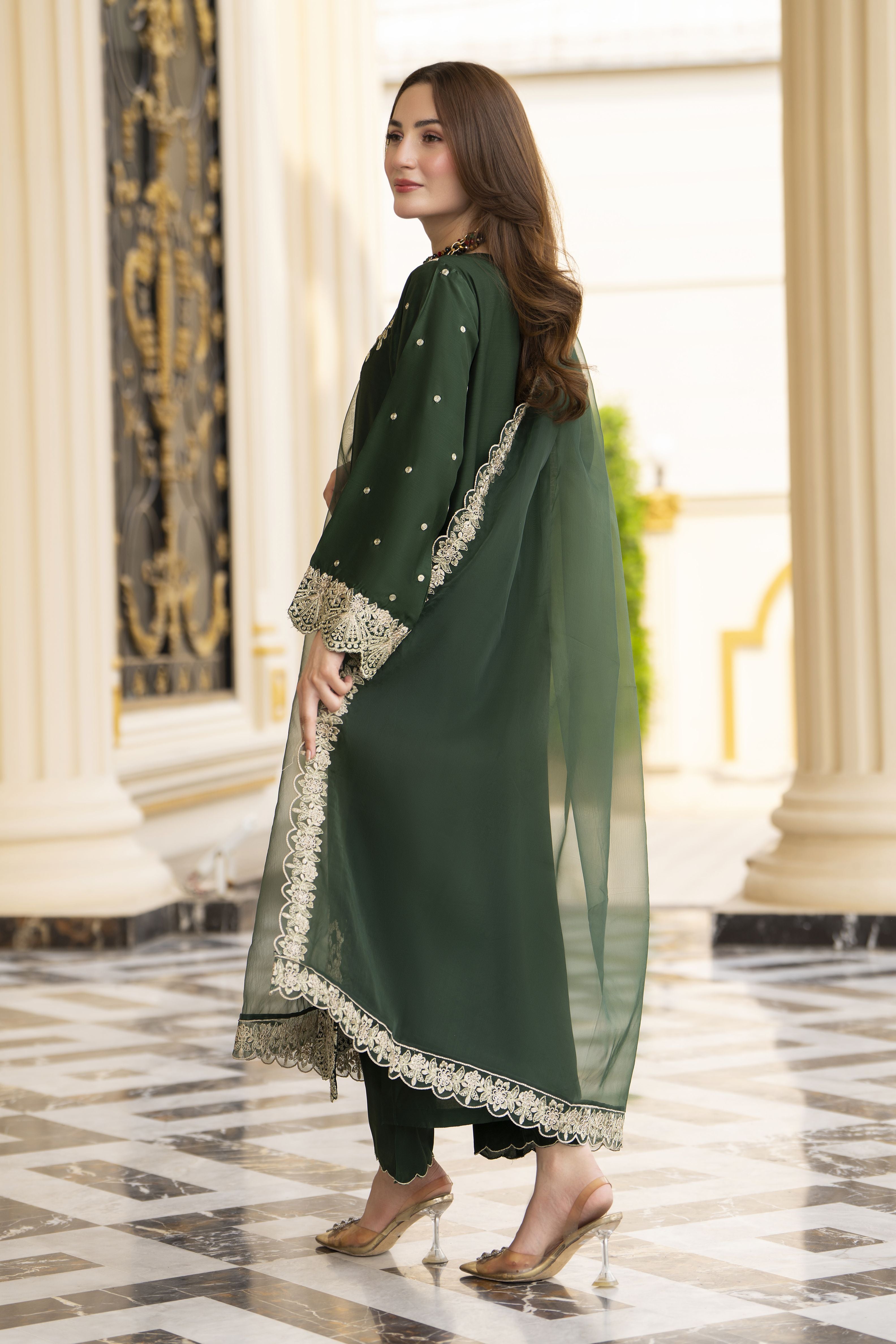Threads of Love by Hemline – TOL1 Embroidered Viscose Mother Daughter Matching Dress