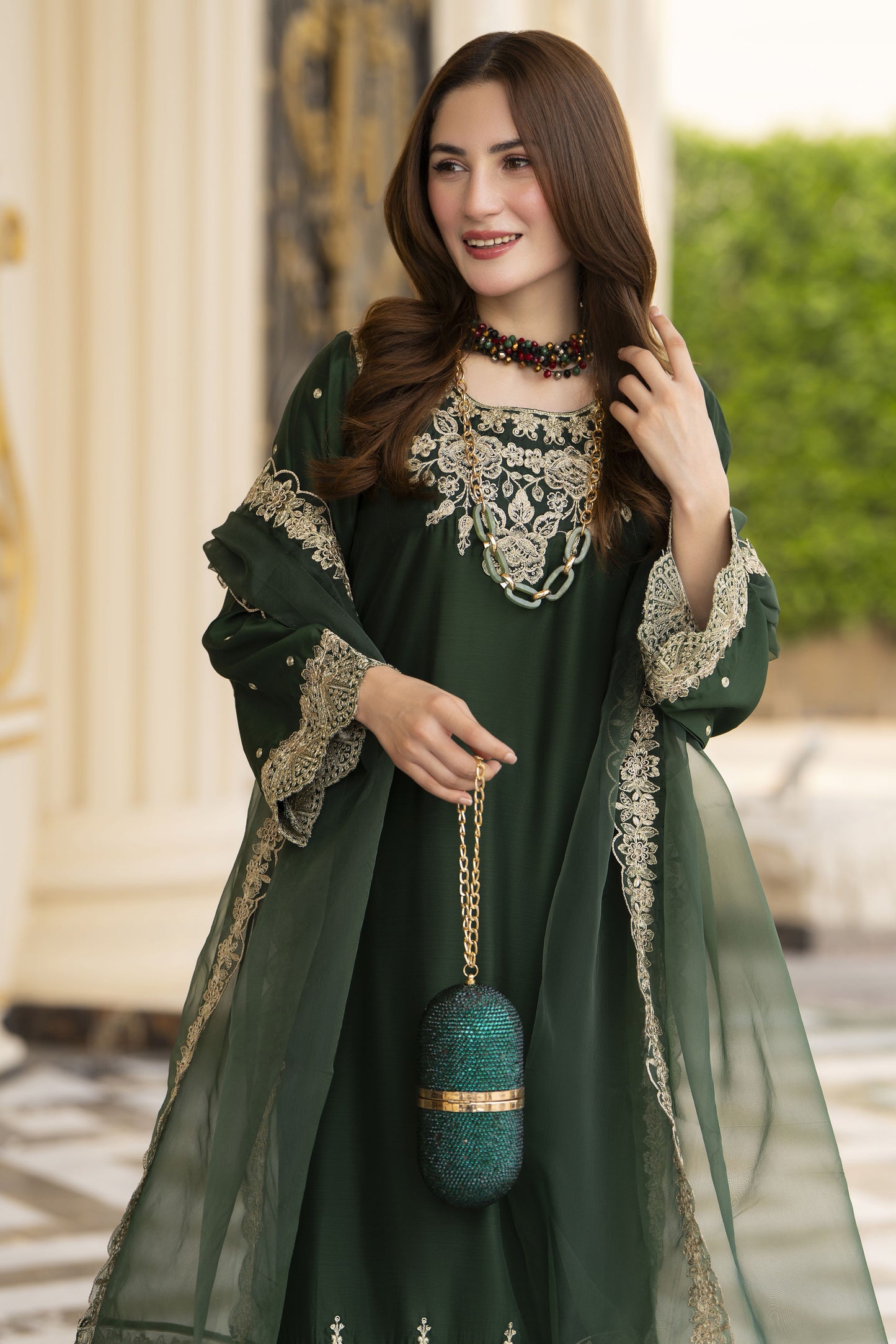 Threads of Love by Hemline – TOL1 Embroidered Viscose Mother Daughter Matching Dress
