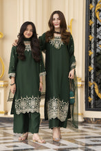 Threads of Love by Hemline – TOL1 Embroidered Viscose Mother Daughter Matching Dress