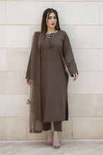 Aabpara Simply Warm Winter Linen 3pc Ready to Wear with Dyed Net Dupatta SWA7