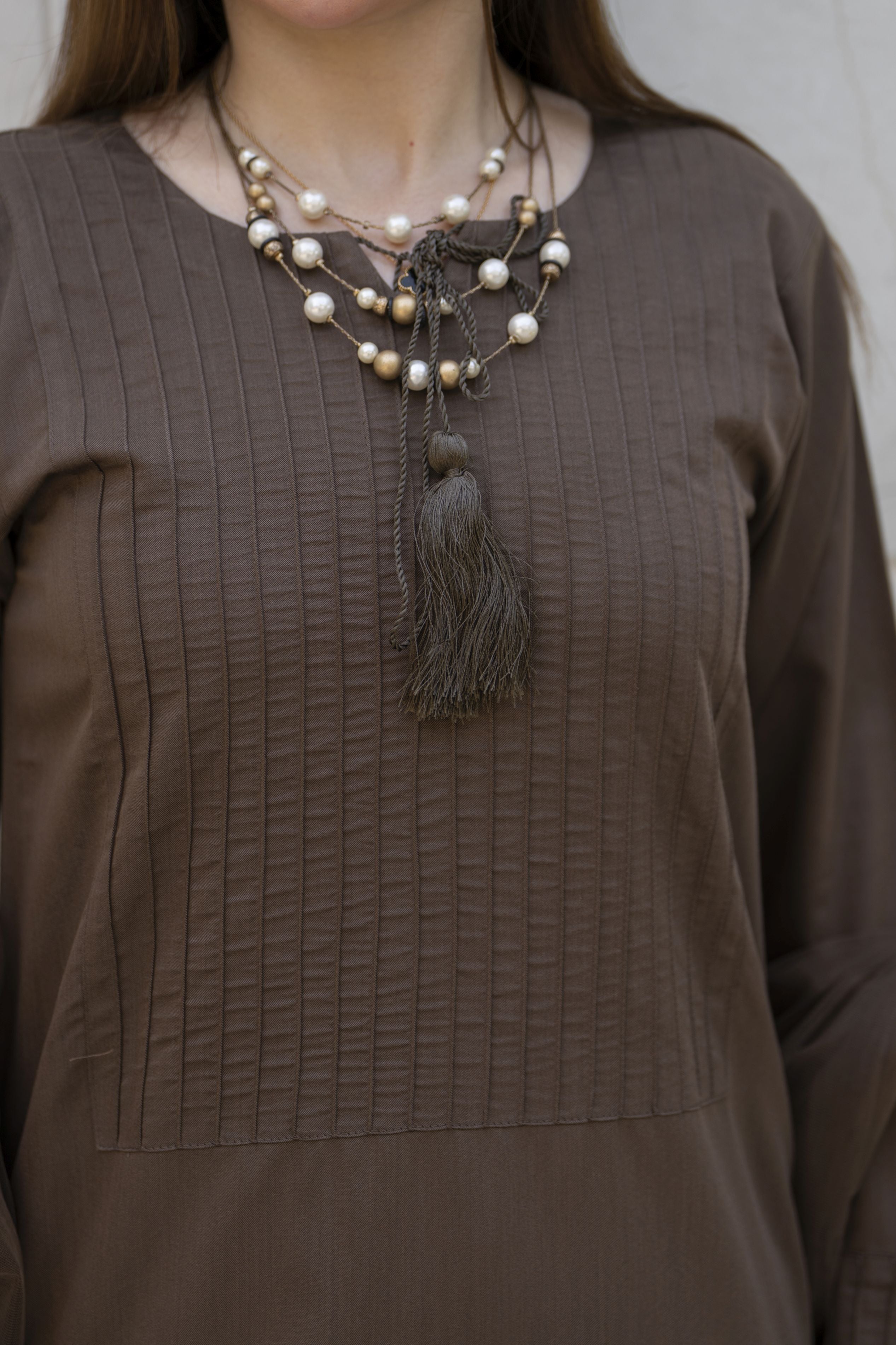 Aabpara Simply Warm Winter Linen 3pc Ready to Wear with Dyed Net Dupatta SWA7