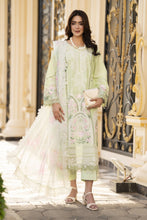 Arwah Aureen AA13 3pc Embroidered Cotton Long Suit with Printed Chiffon Dupatta