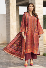 NBH7 Naqsh by Hemline Poly Grip 3PC A-Line Suit with Herringbone Dupatta