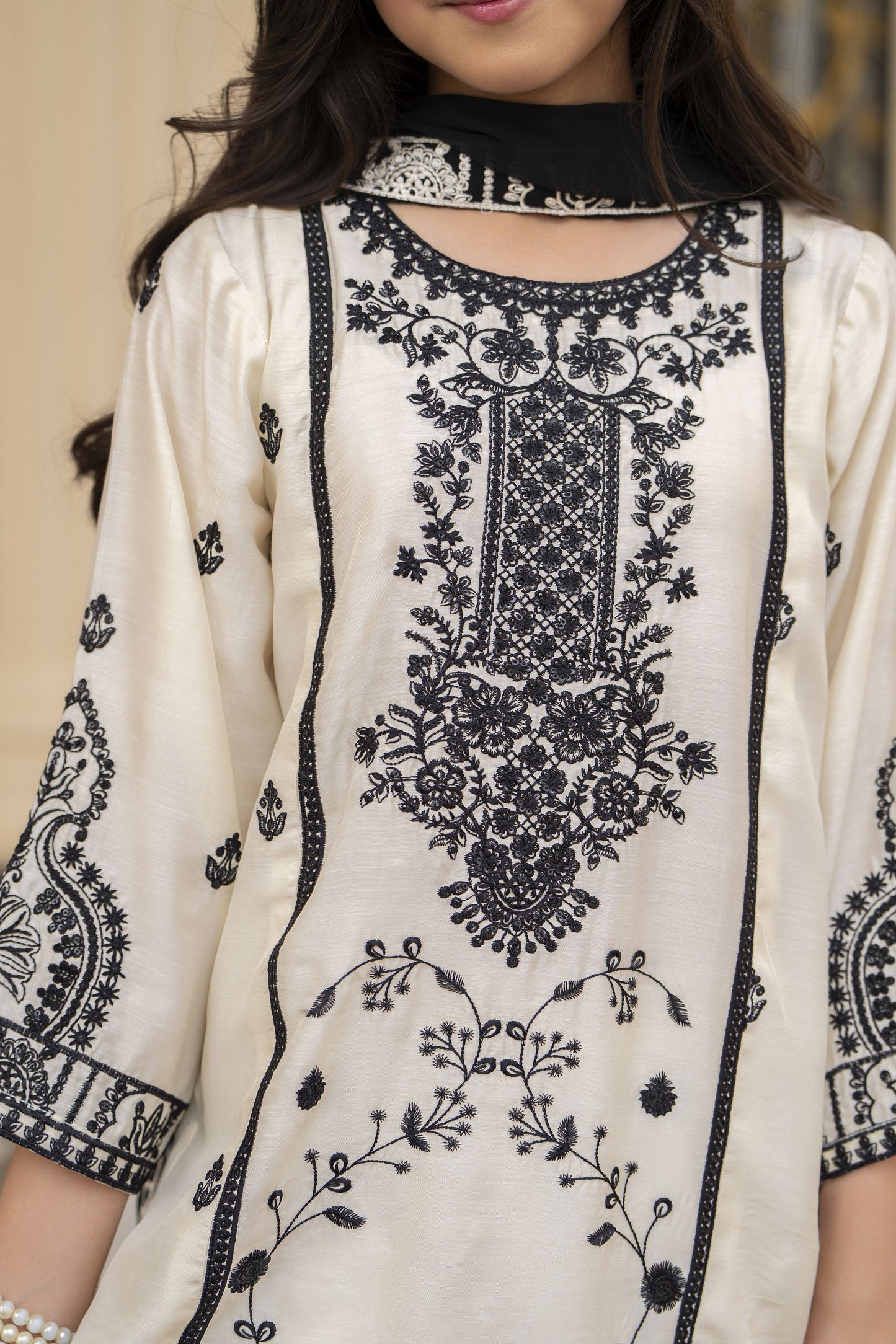 Threads of Love by Hemline – TOL3 Embroidered Viscose Mother Daughter Matching Dress