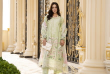 Arwah Aureen AA13 3pc Embroidered Cotton Long Suit with Printed Chiffon Dupatta