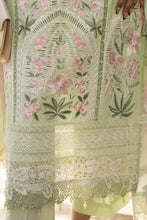 Arwah Aureen AA13 3pc Embroidered Cotton Long Suit with Printed Chiffon Dupatta