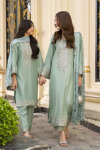 Threads of Love by Hemline – TOL4 Embroidered Viscose Mother Daughter Matching Dress