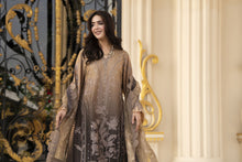 Arwah Aureen AA12 3pc Embroidered Cotton Long Suit with Organza Dupatta