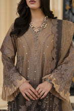 Arwah Aureen AA12 3pc Embroidered Cotton Long Suit with Organza Dupatta