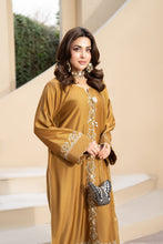 ZZ2 Zimal Zephira Caramel Embroidered 3pc Viscose Suit