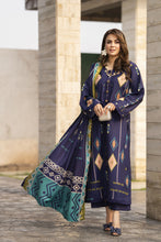 NBH5 Naqsh by Hemline Printed Poly Grip 3PC A-Line Suit