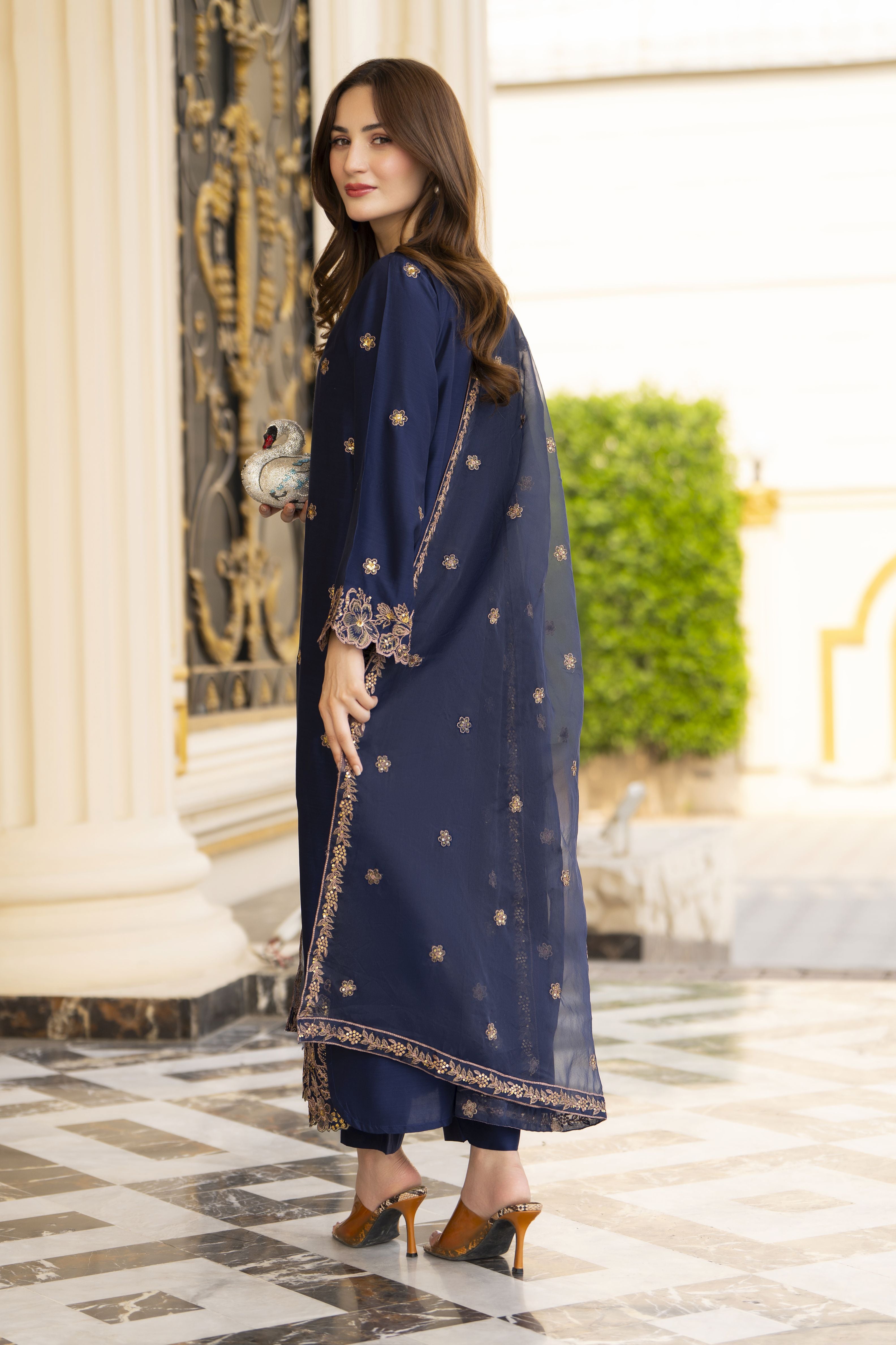 Threads of Love by Hemline – TOL2 Embroidered Viscose Mother Daughter Matching Dress