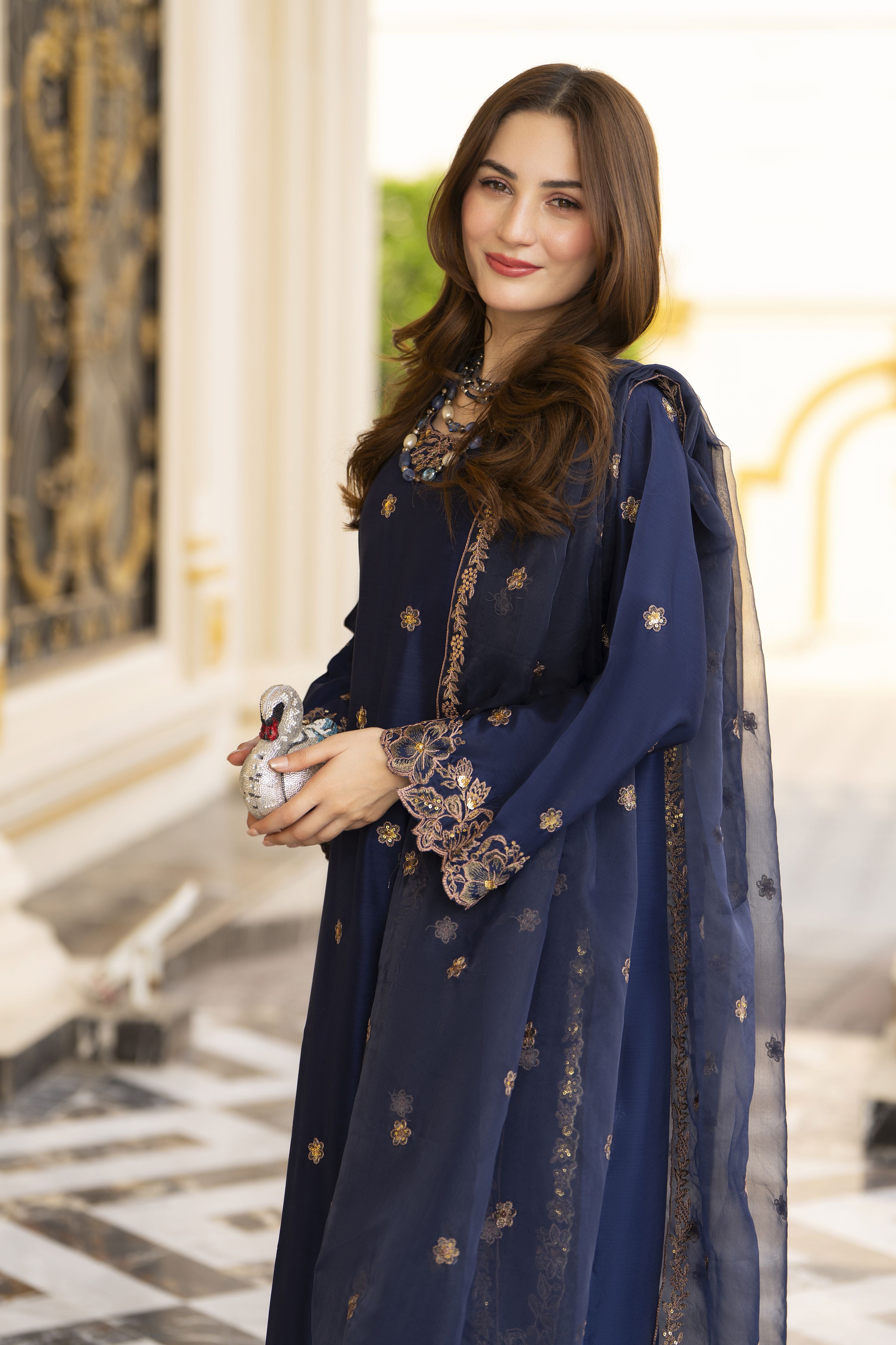 Threads of Love by Hemline – TOL2 Embroidered Viscose Mother Daughter Matching Dress