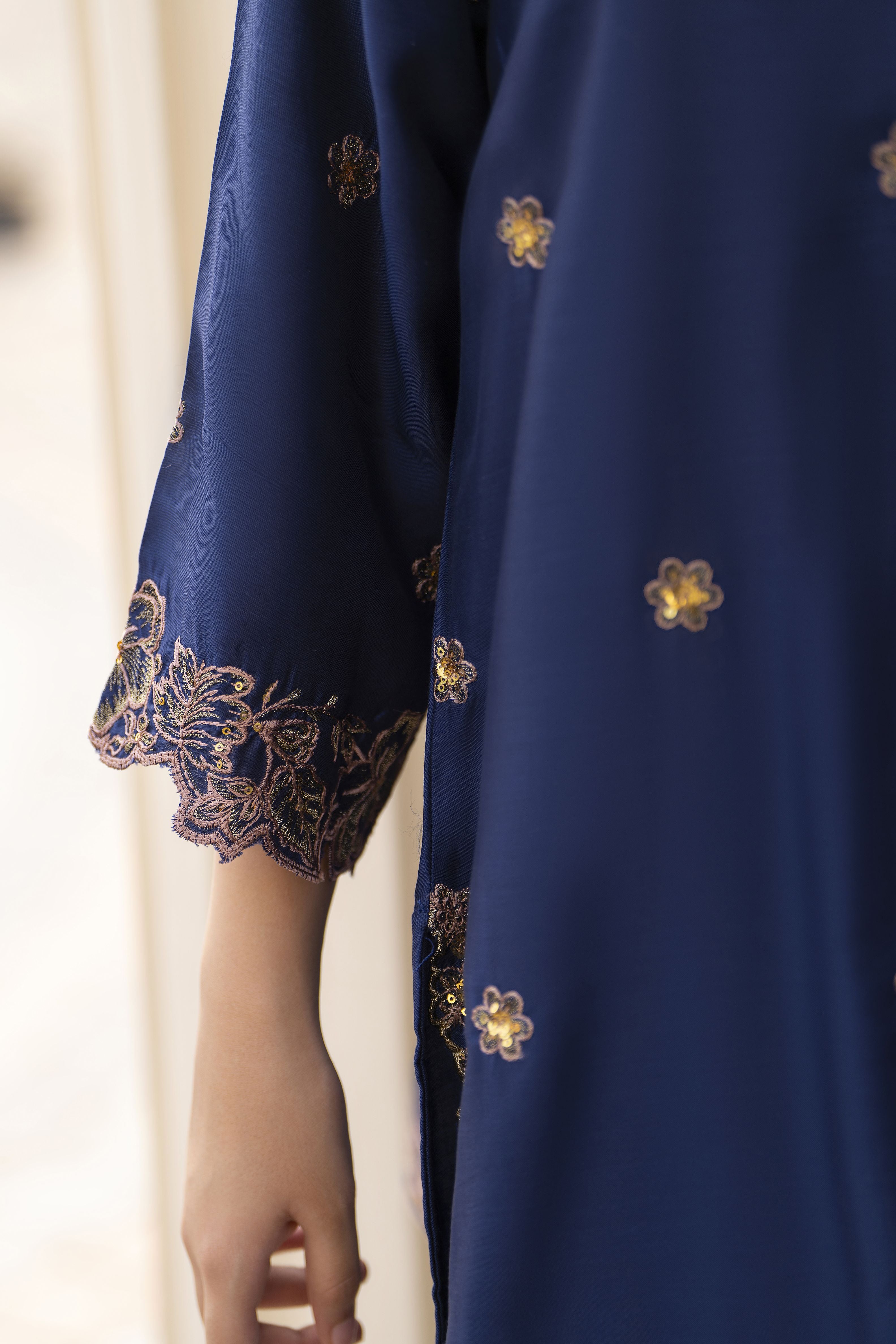 Threads of Love by Hemline – TOL2 Embroidered Viscose Mother Daughter Matching Dress