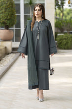 Aabpara Simply Warm Winter Linen 3pc Ready to Wear with Dyed Net Dupatta SWA10