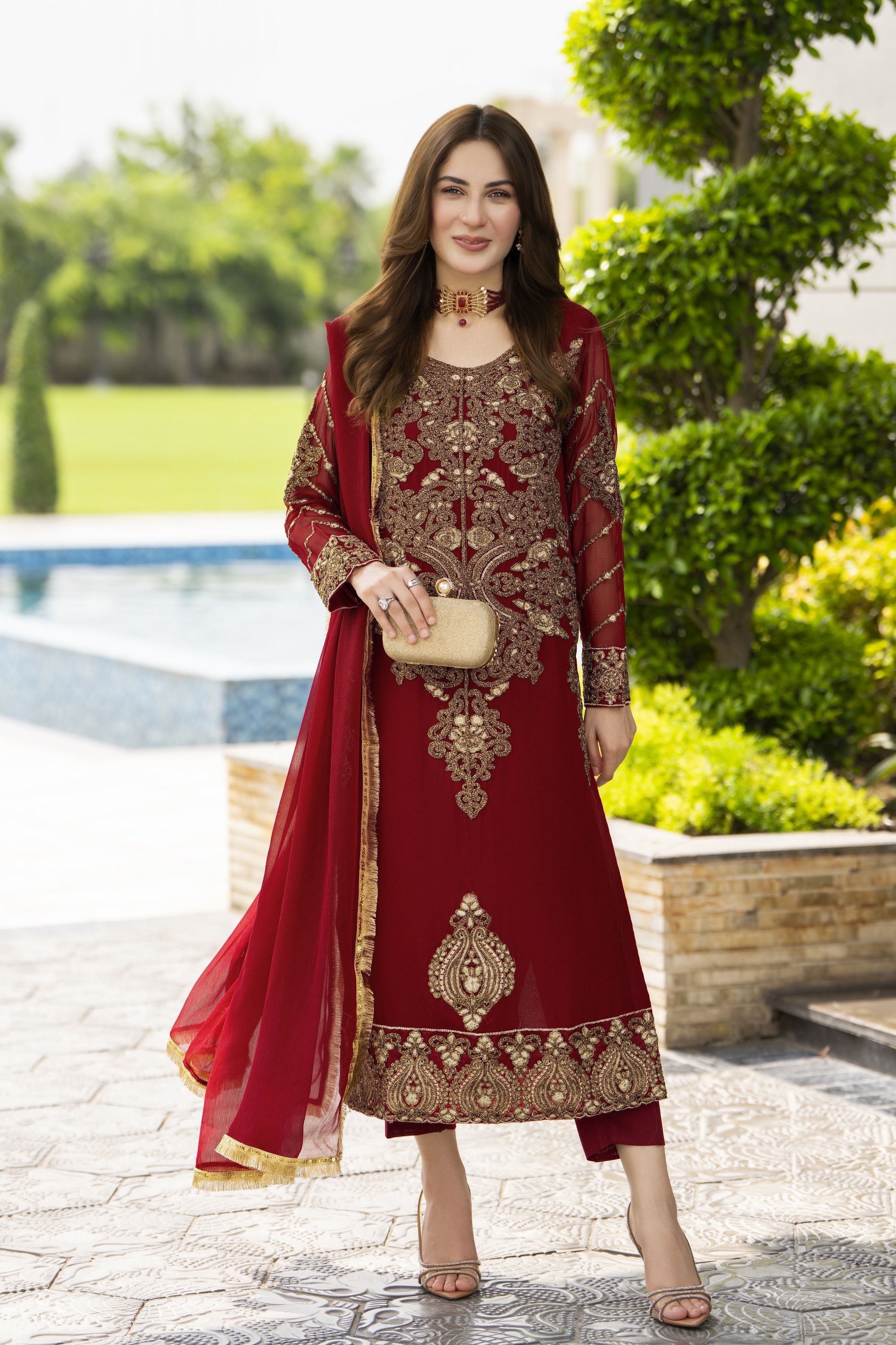 Chiffon Ready to Wear Embroidered Collection by Aleezay ALZM06