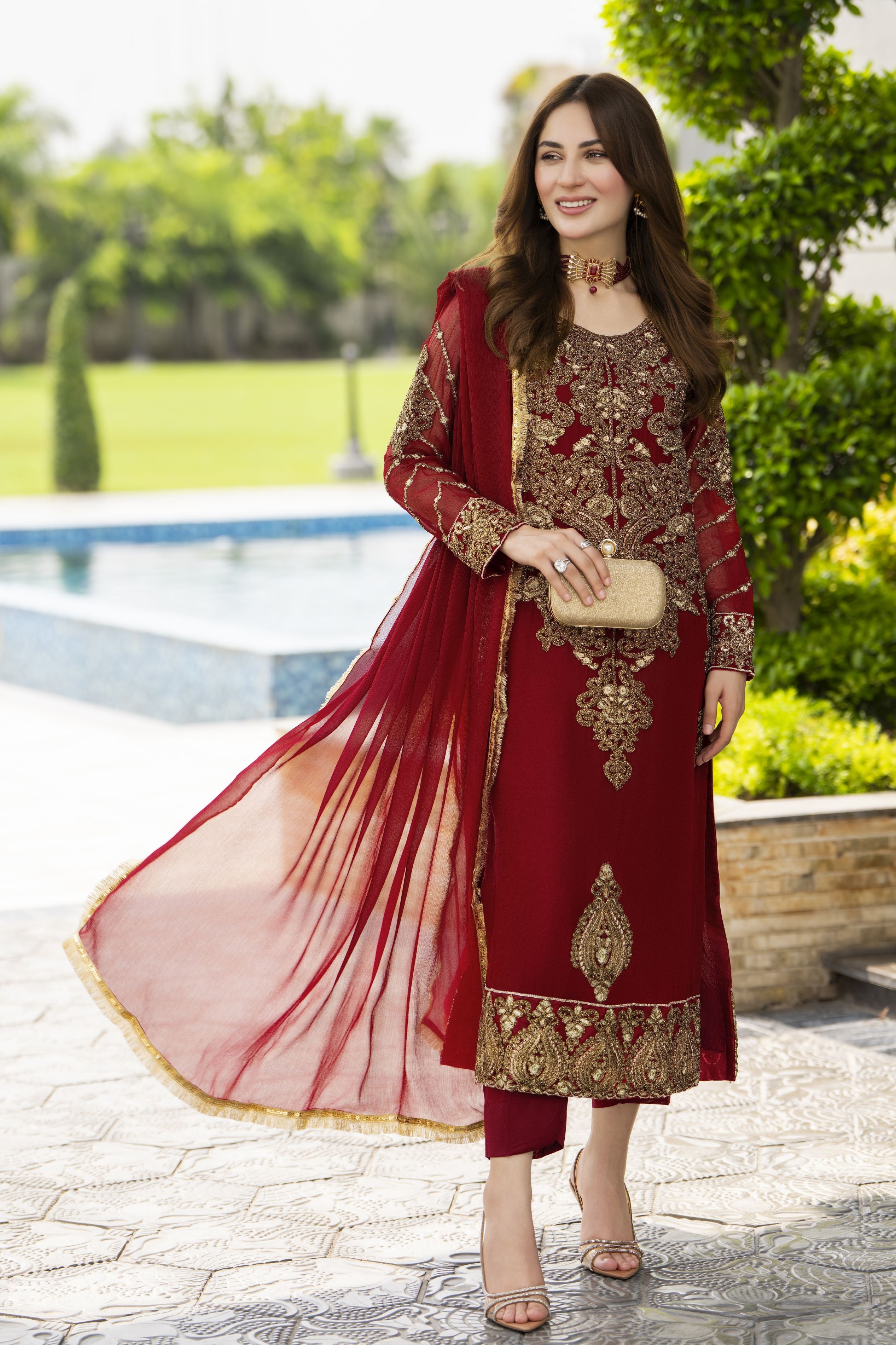 Chiffon Ready to Wear Embroidered Collection by Aleezay ALZM06