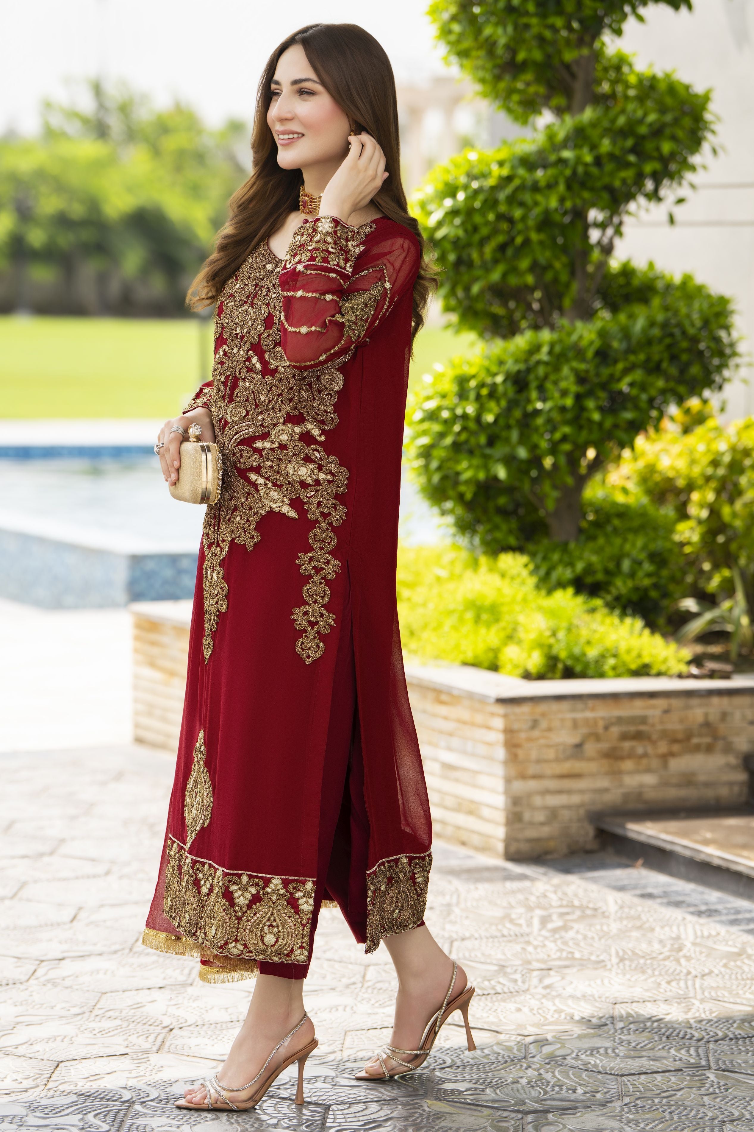 Chiffon Ready to Wear Embroidered Collection by Aleezay ALZM06
