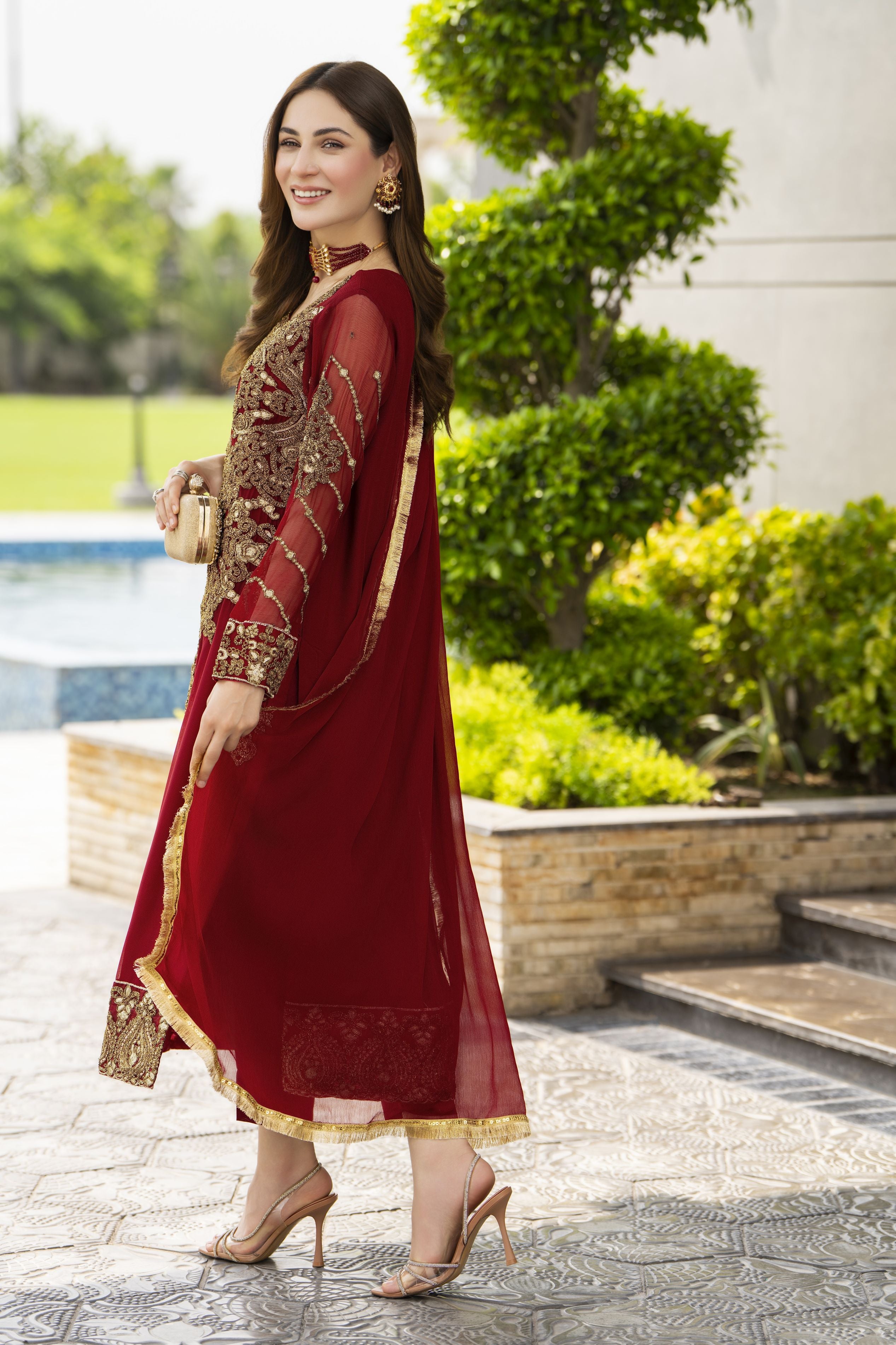 Chiffon Ready to Wear Embroidered Collection by Aleezay ALZM06